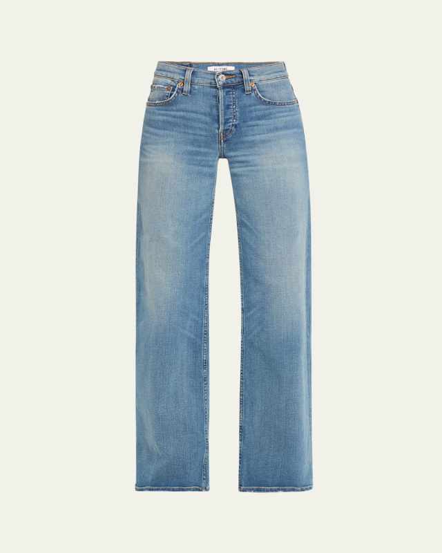 Mid-Rise Wide-Leg Jeans